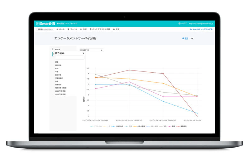 従業員サーベイ画面イメージ