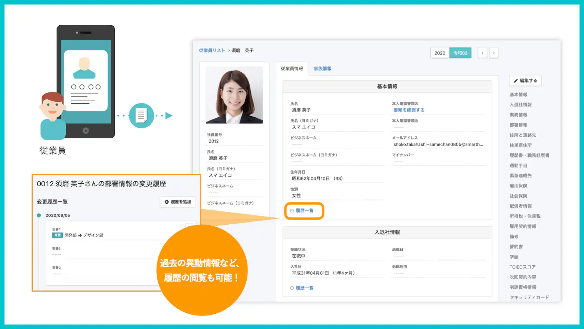 労働者名簿管理イメージ