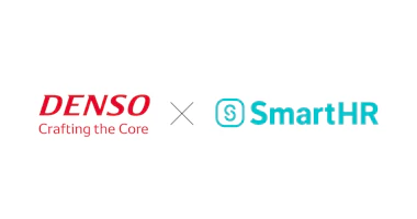 デンソーのロゴとSmartHRのロゴ