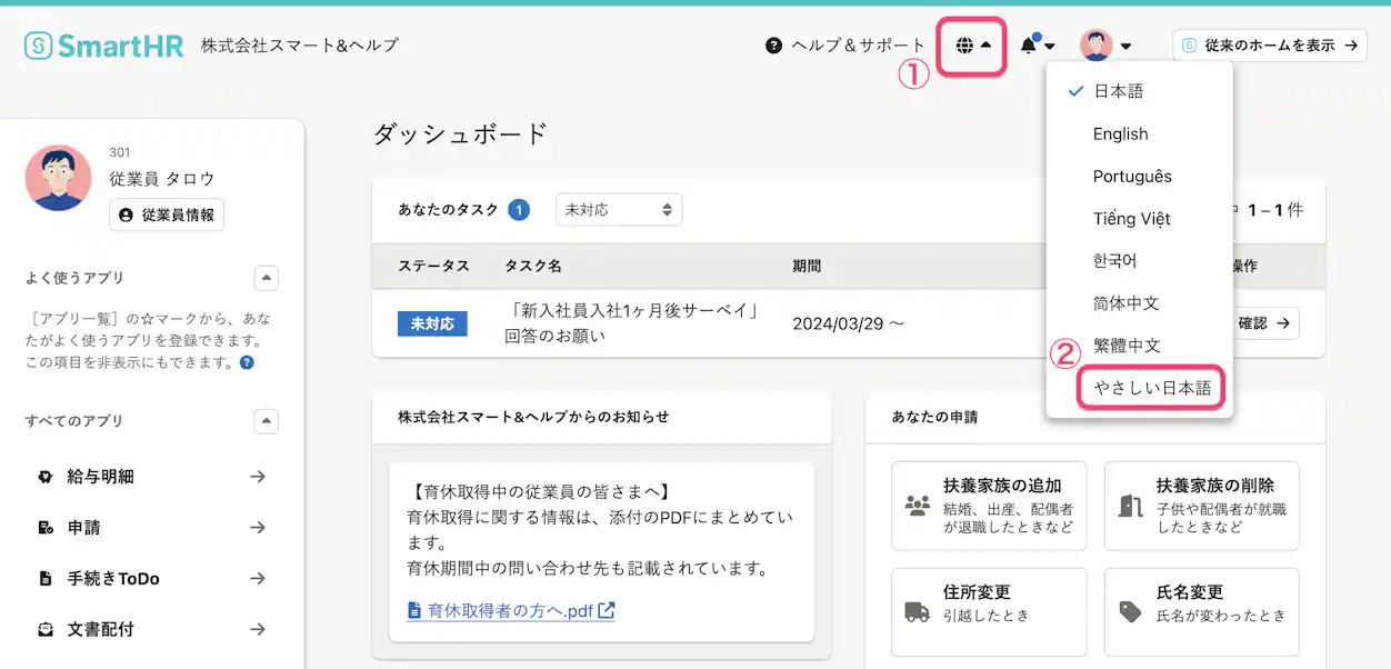 やさしい日本語の利用方法を示した図