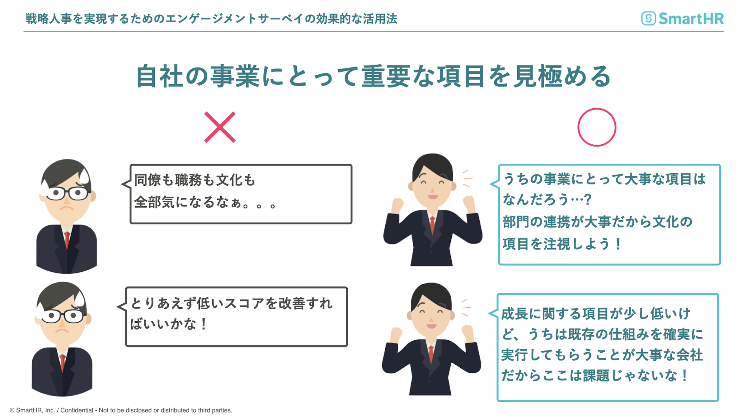 自社にとって重要な項目を見極める