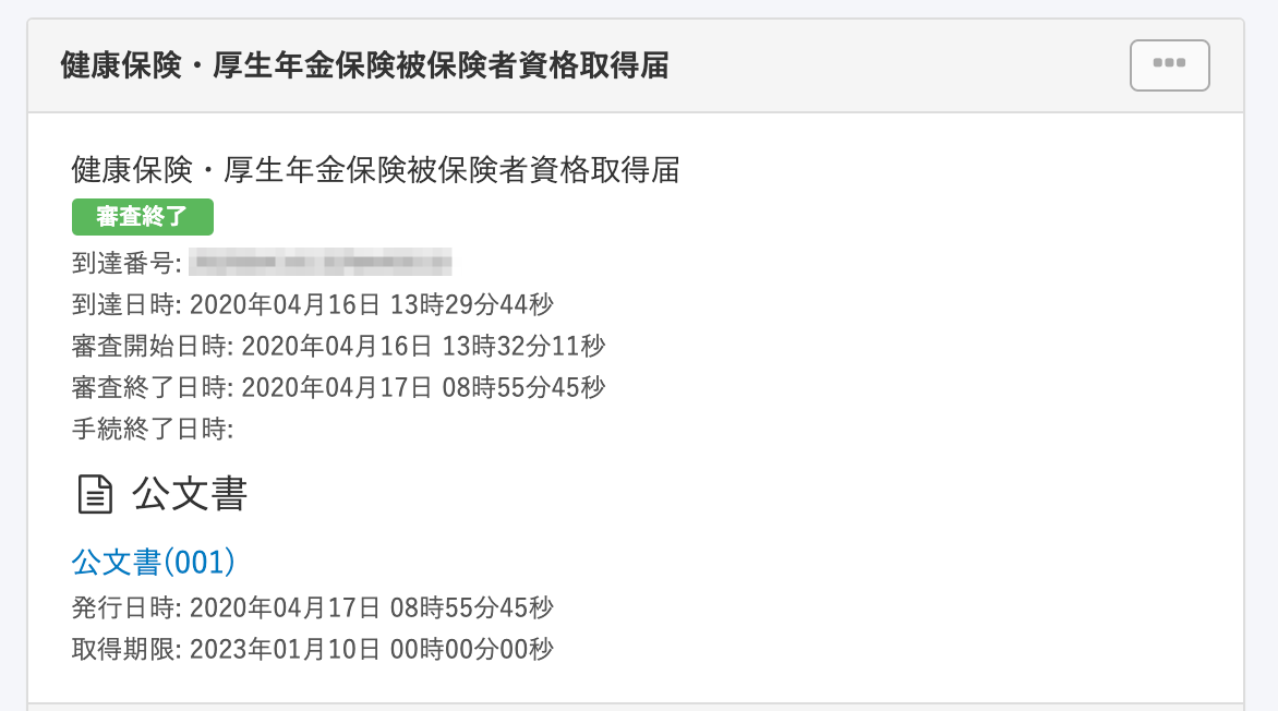 健康保険・厚生年金保険被保険者資格取得届の電子申請、公文書