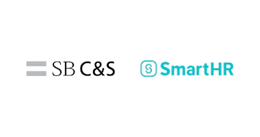 SB C&SのロゴとSmartHRのロゴ。