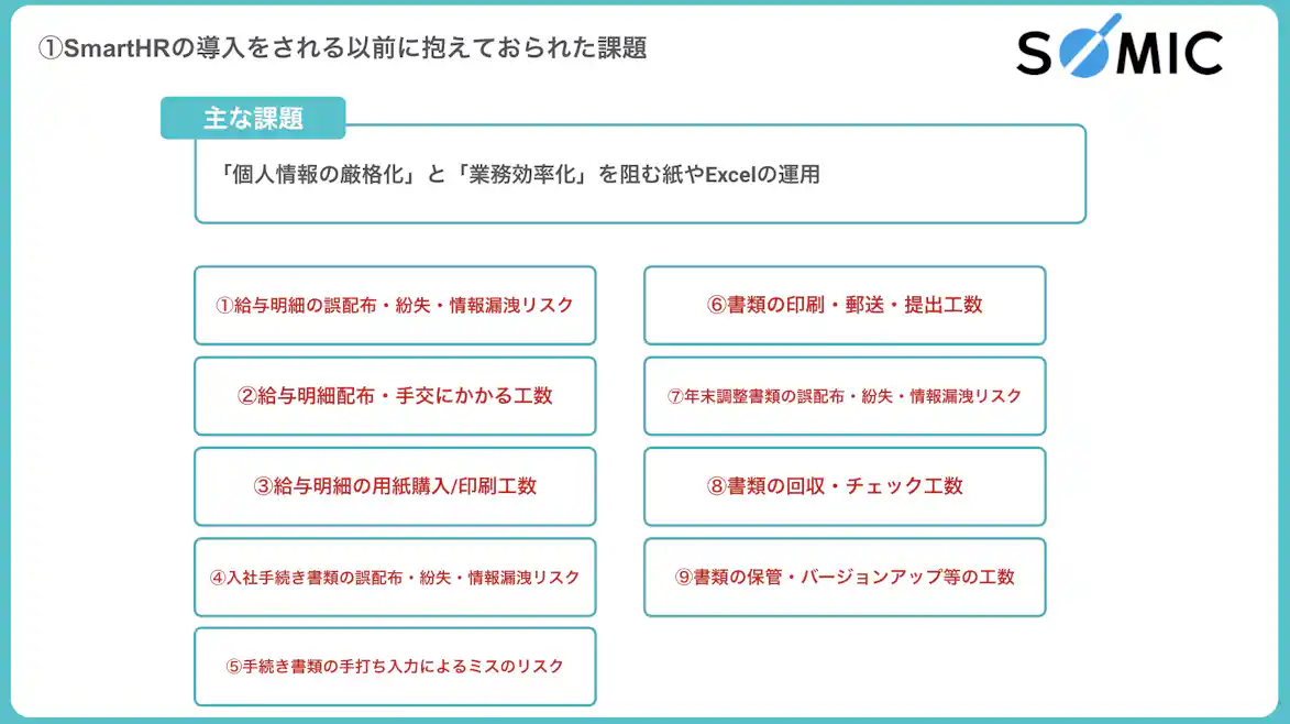 SmartHR導入以前の課題2