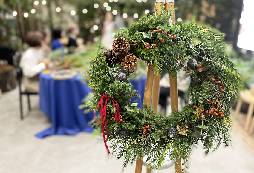 クリステル★くまの森のボリュームリース★クリスマスリース★フラワーリース クリステル☆くまの森のボリュームリース☆クリスマスリース☆フラワー