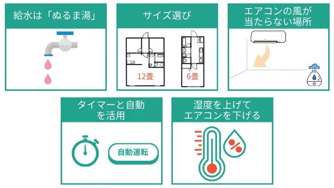 加湿器 節約術