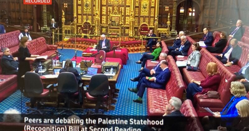 The Palestinian Statehood Bill in the House of Lords