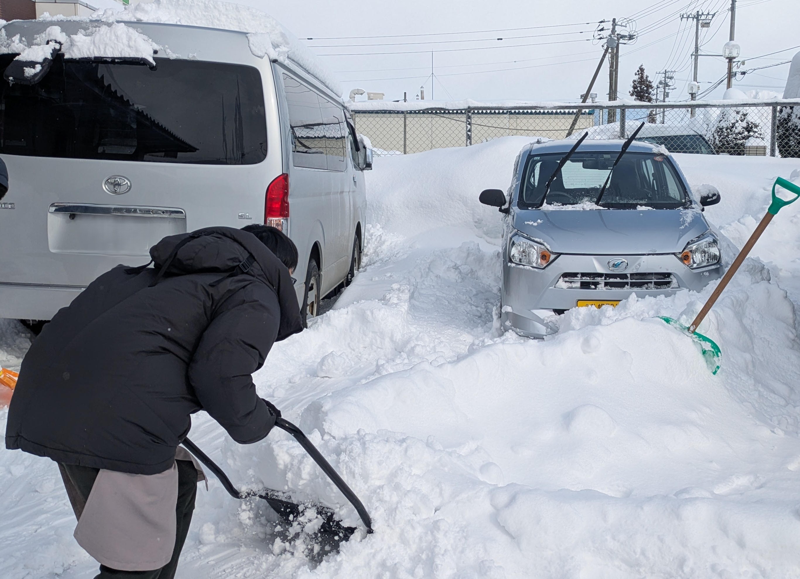 大量の雪
