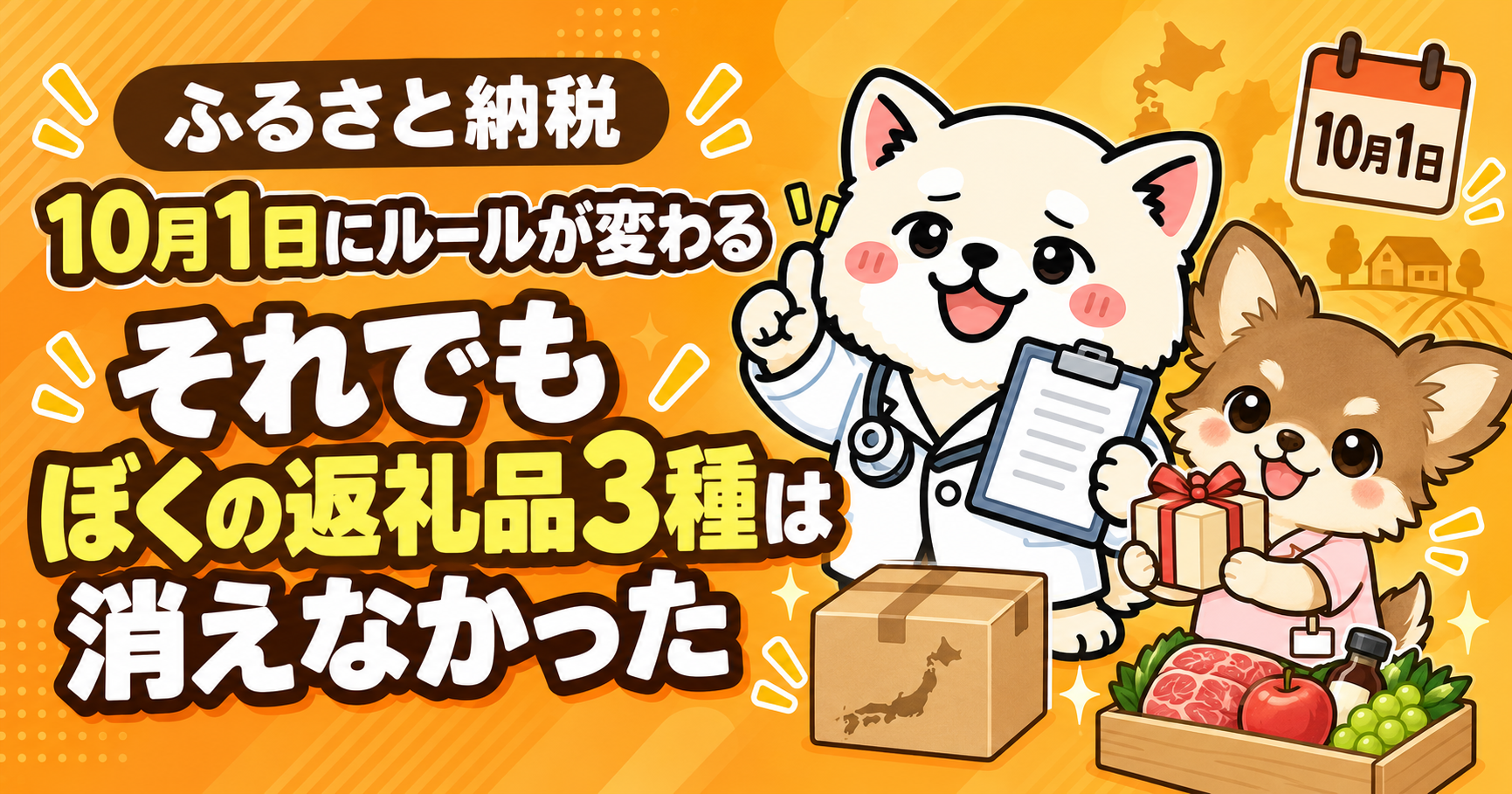 ふるさと納税、10月1日にルールが変わる——それでもぼくの返礼品3種は消えなかった