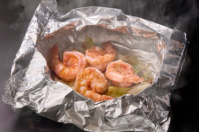 <p>大海老のガリバタ<br>ホイル焼き</p>