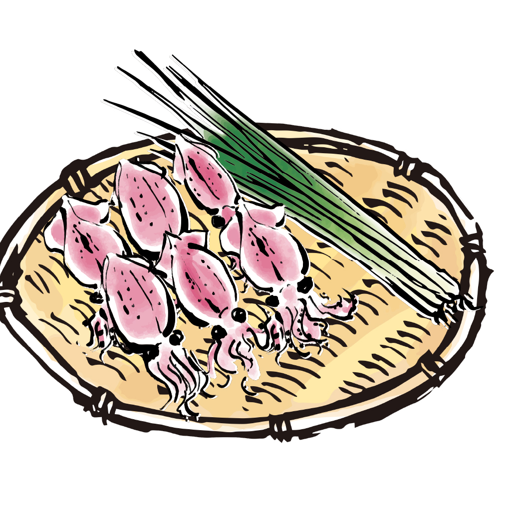 ホタルイカと小葱のかき揚げ
