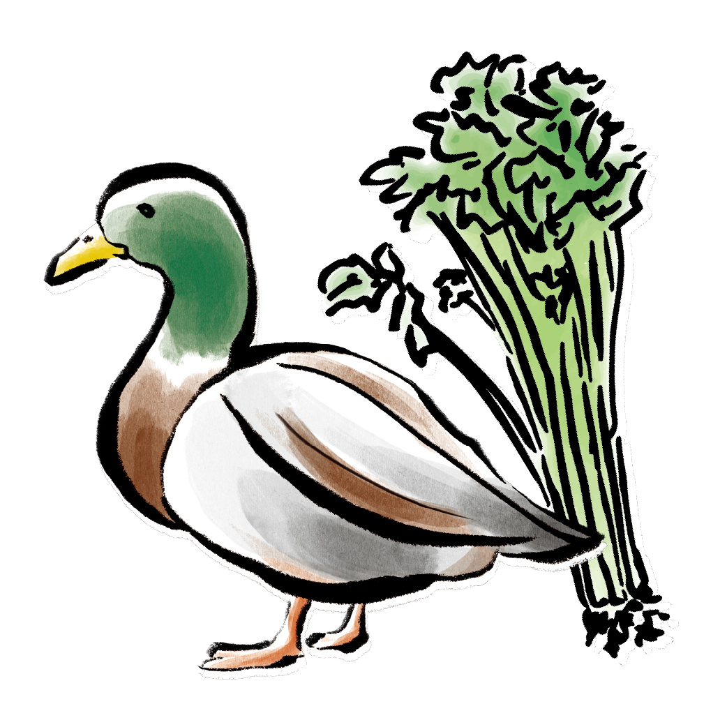 鴨と三つ葉のかき揚げ