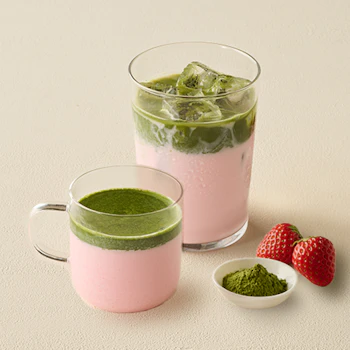 いちご抹茶ラテの画像