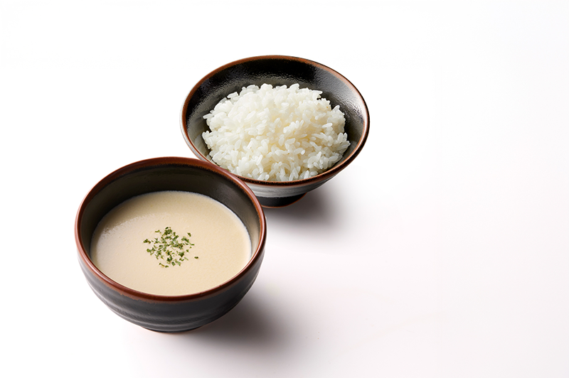 <p>スープ定食</p><ul><li>じゃがいもの<br>ポタージュスープ</li><li>ご飯</li></ul>