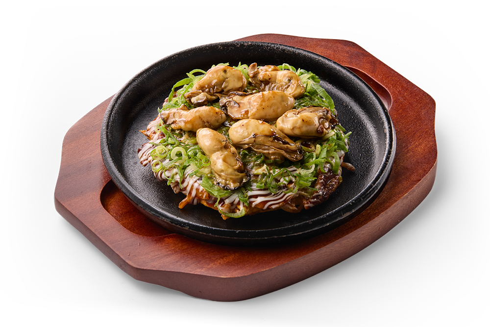 ゴロゴロ牡蠣の玉子モダン焼き