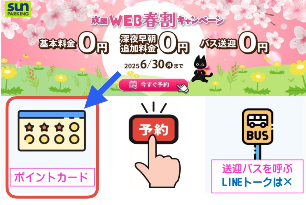 サンパーキングLINE来店ポイント