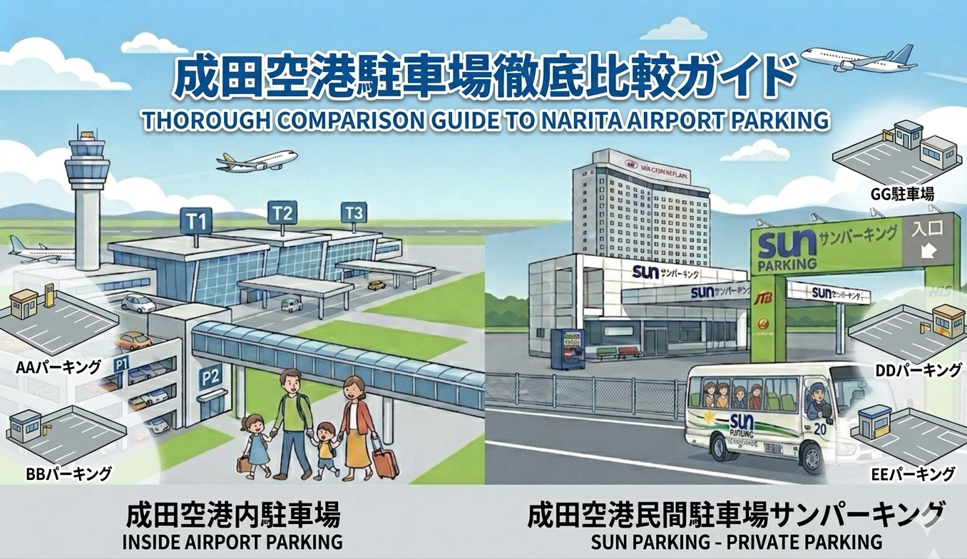 成田空港駐車場サンパーキング　比較