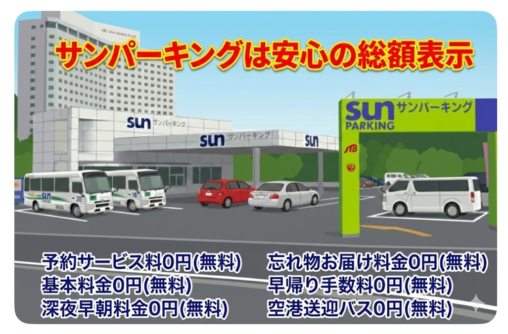 サンパーキングは安い安心の総額表示