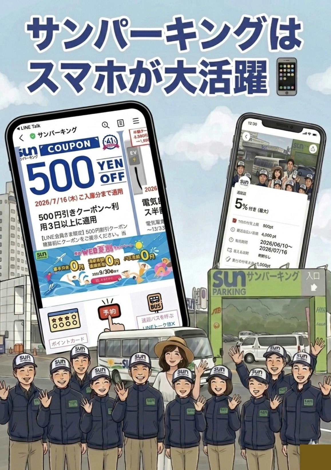 サンパーキングLINE、PayPay