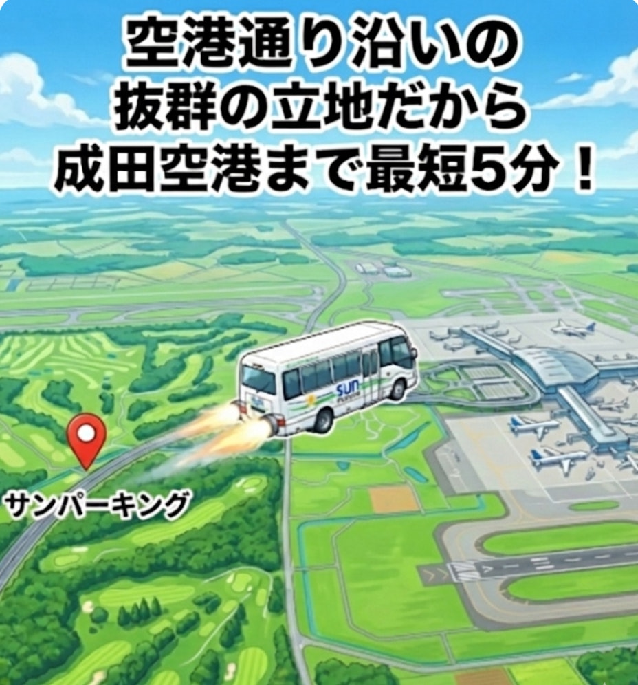 サンパーキング成田空港まで最短5分