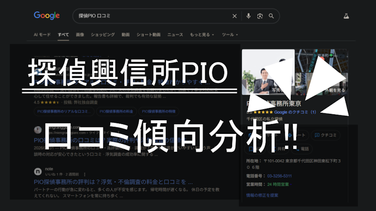 商標 探偵興信所ＰＩＯ 口コミアイキャッチ