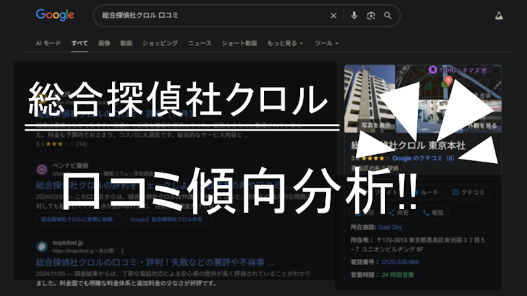 商標 総合探偵社クロル 口コミアイキャッチ