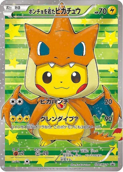 ポンチョを着たピカチュウ(メガリザードンY)