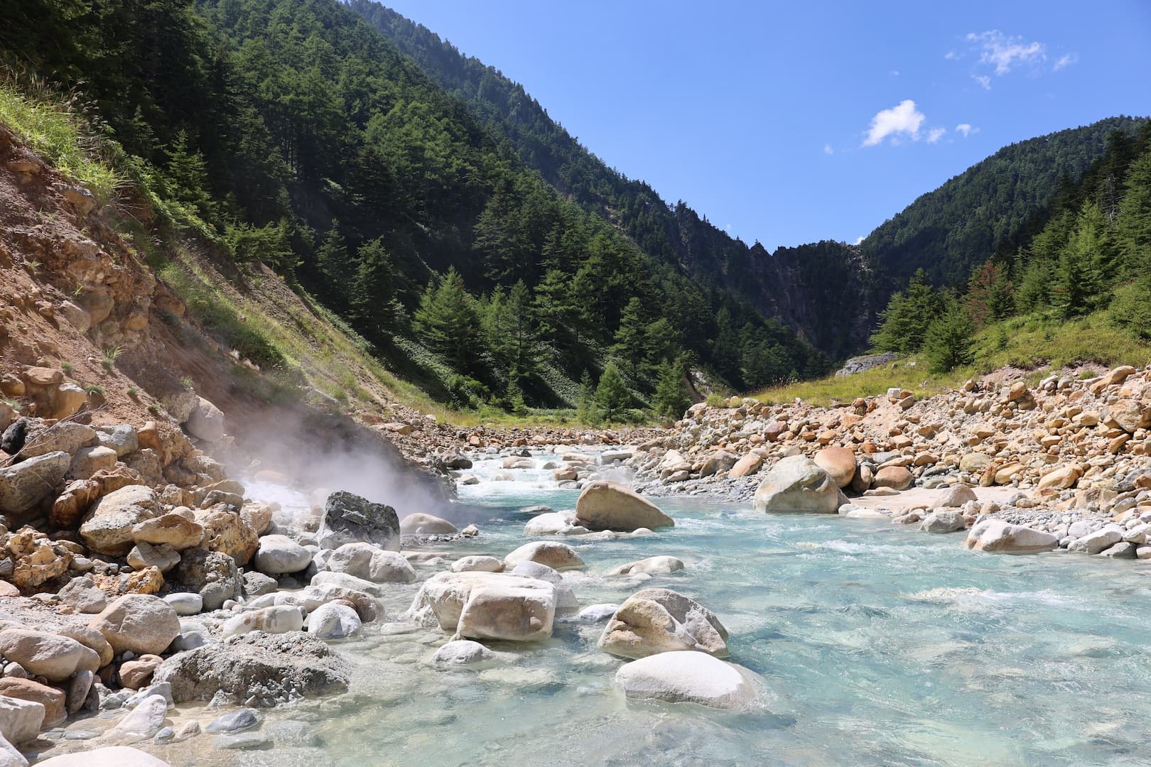 湯俣の絶景