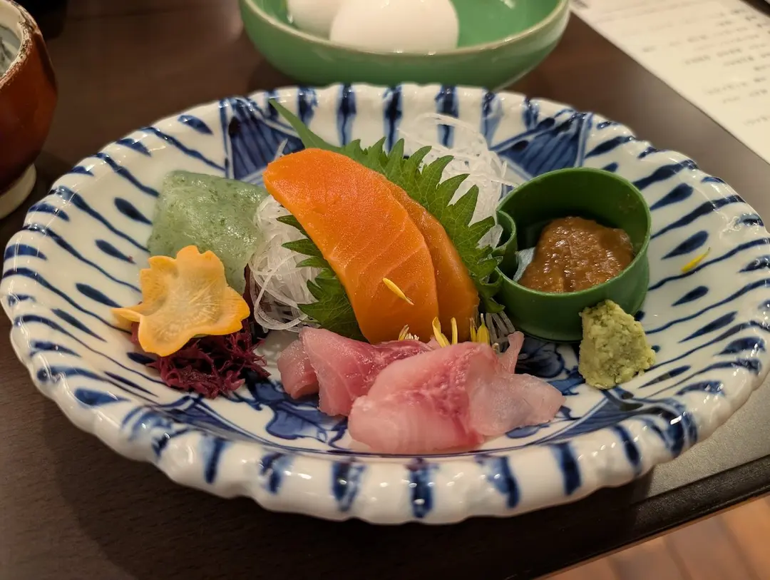 法師温泉 長寿館 夕食 お刺身