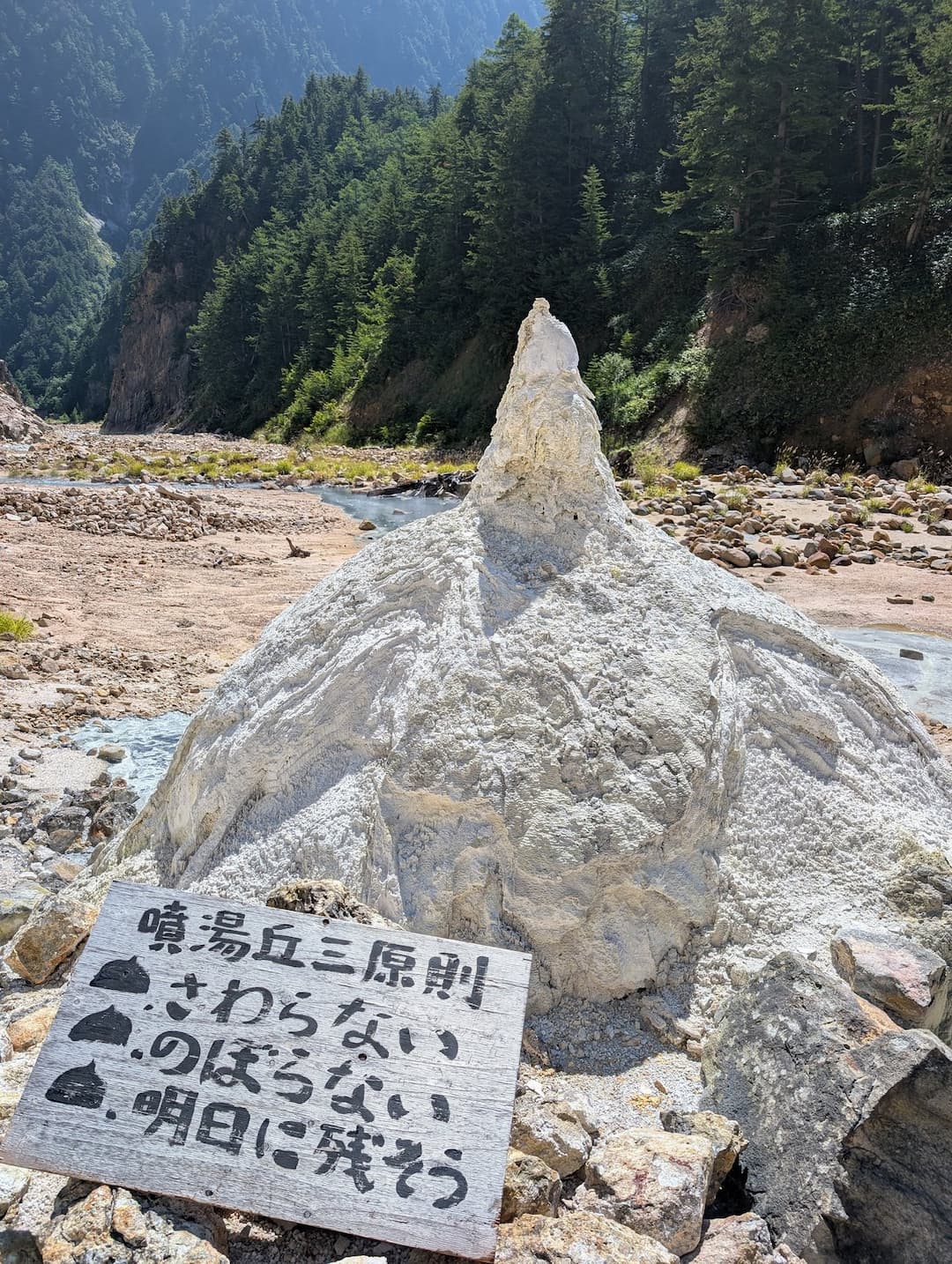 湯俣温泉　噴湯丘