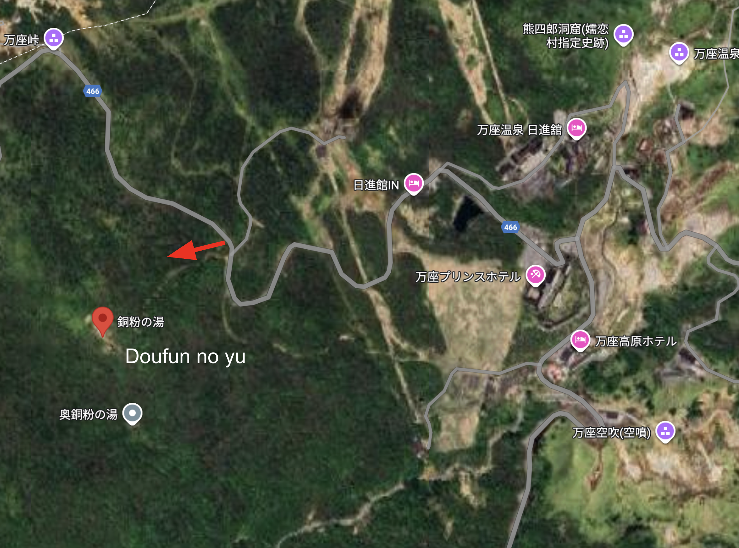 銅粉の湯周辺のGoogle Map
