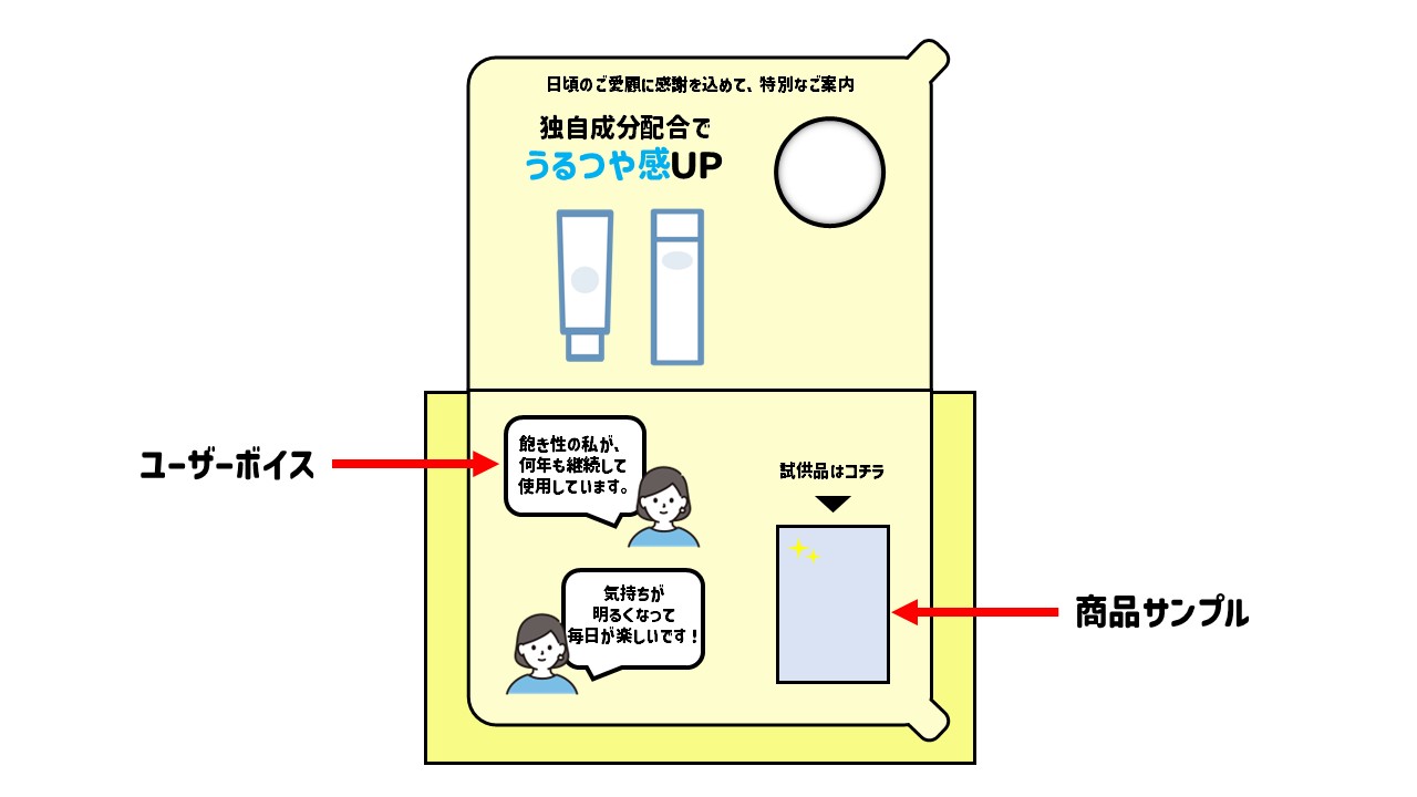 ユーザーボイスを記載したDMイメージ