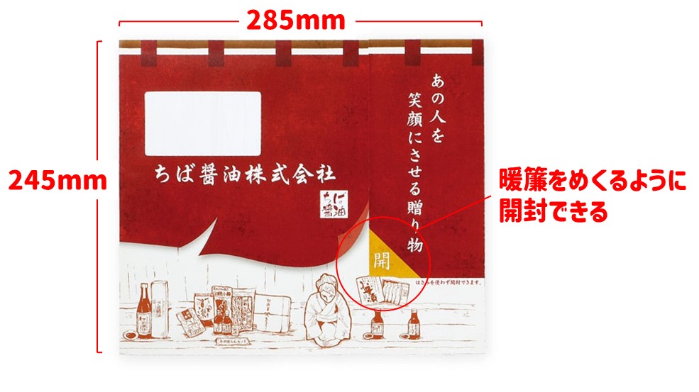 ちば醤油様が実施したDMのデザイン