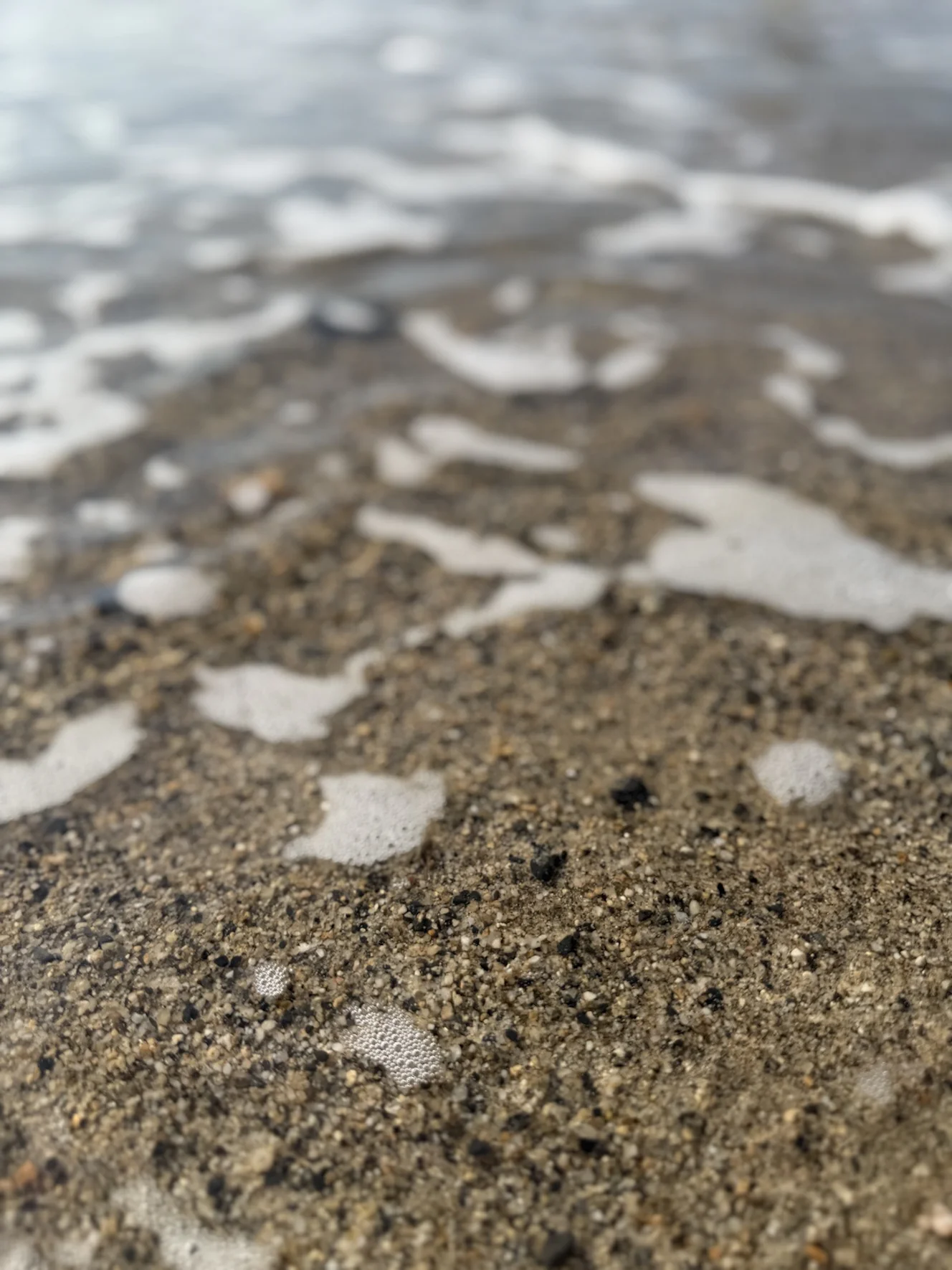 瀬波海岸の波打ち際