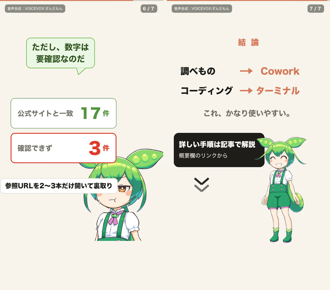 6カット目と7カット目。元記事の検算結果が、そのまま6カット目の数字になっている