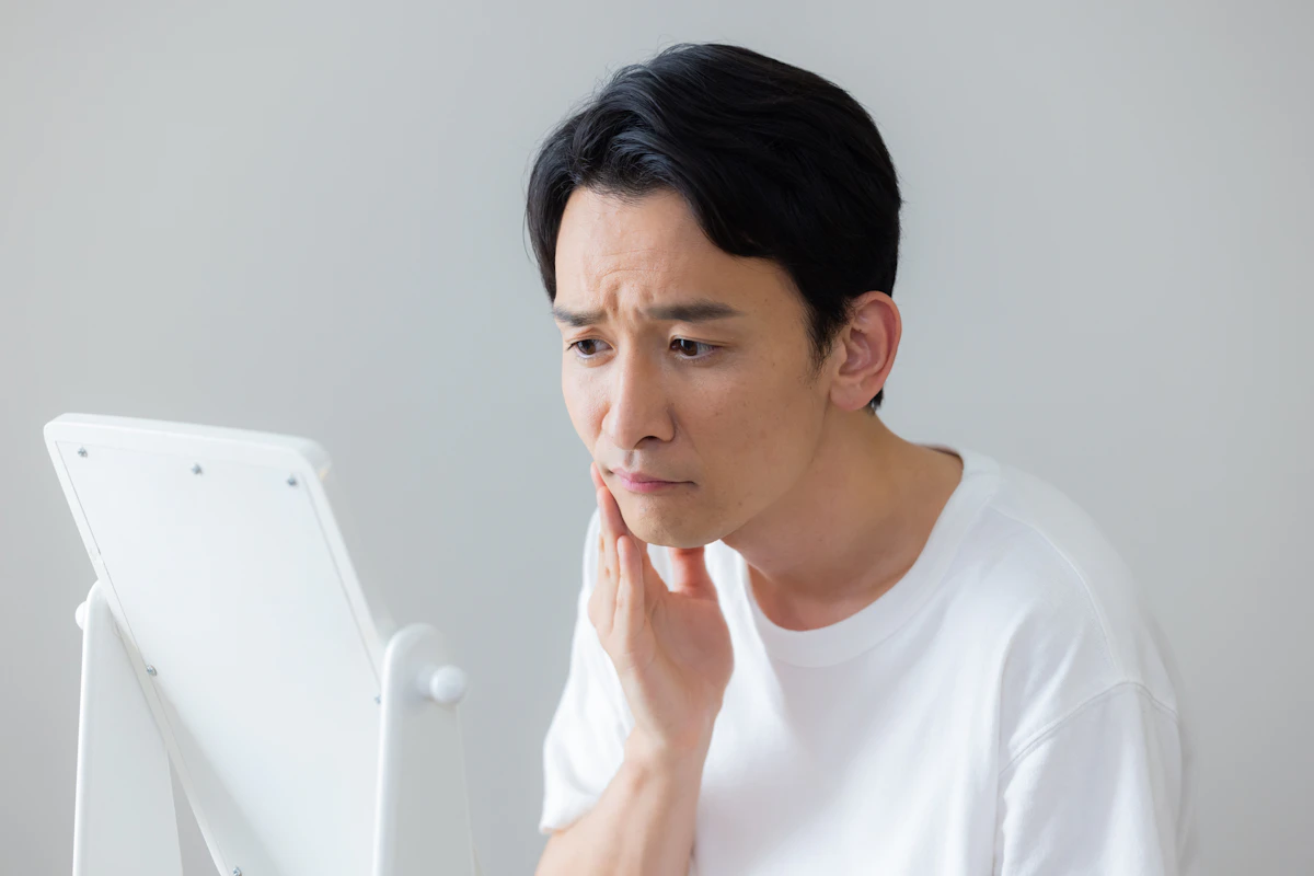 男性の肌
