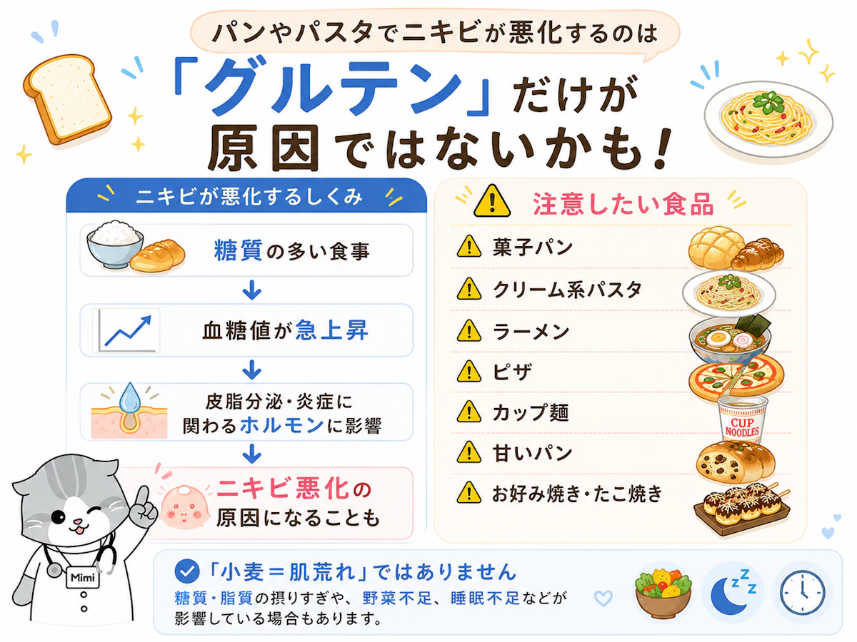ニキビが悪化する仕組み図