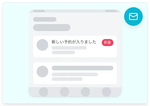 リアルタイムで確認できるメール通知