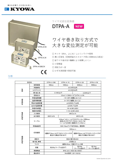 センサ(変換器) - カタログ|共和電業 センサ(変換器) - カタログ|共和電業