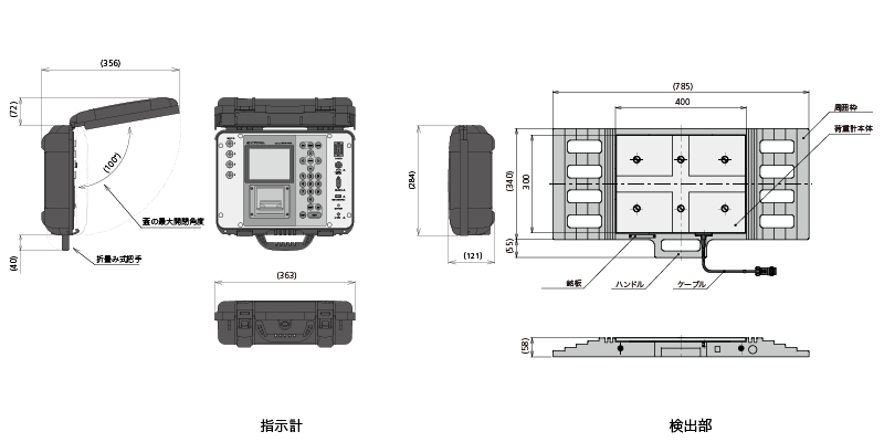 特長：HS-Aシリーズ ポータブル車両重量計ハンディスケール - 製品情報｜共和電業