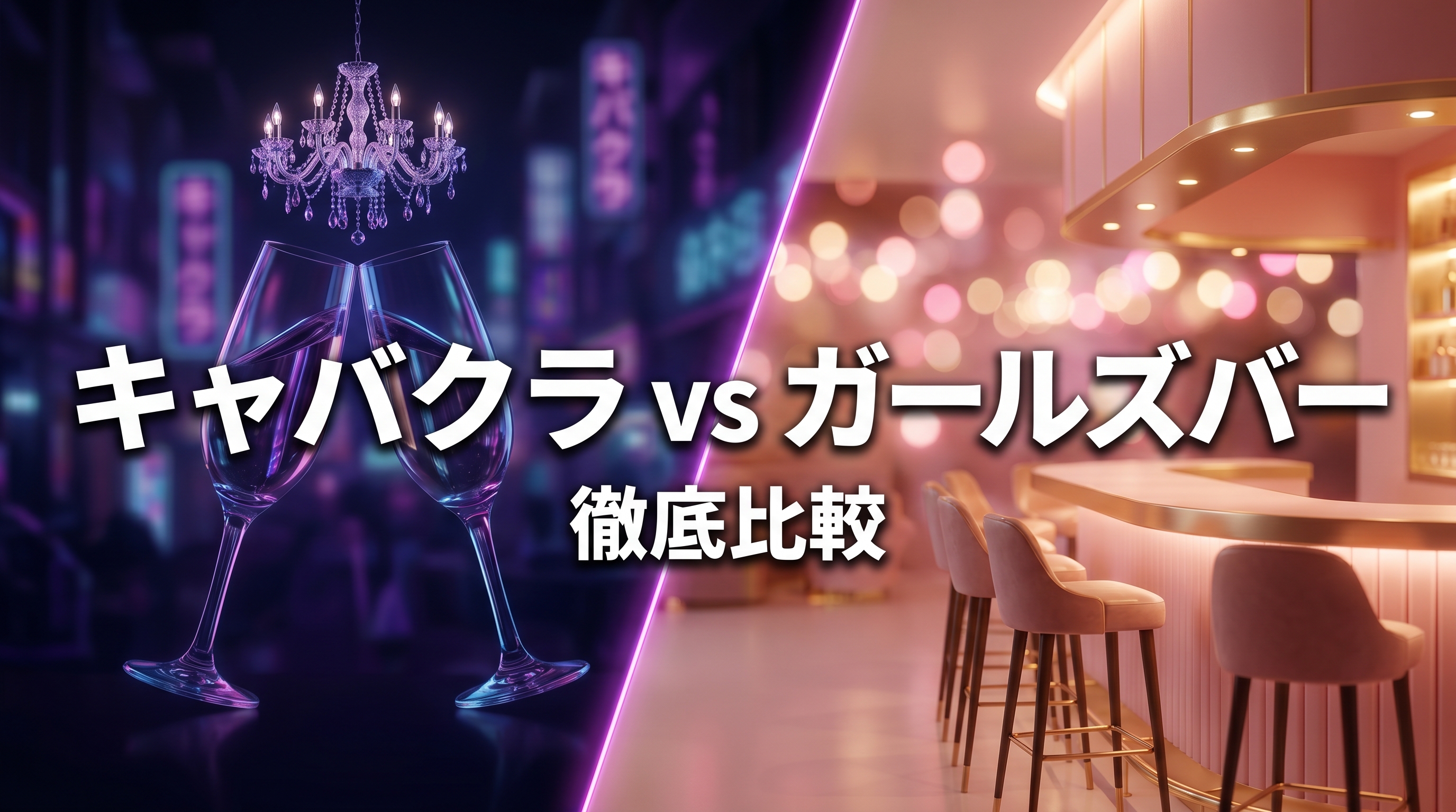 キャバクラとガールズバーの違いを徹底比較｜自分に合う業態が分かる【診断付き】