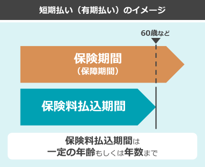 短期払い（有期払い）のイメージ