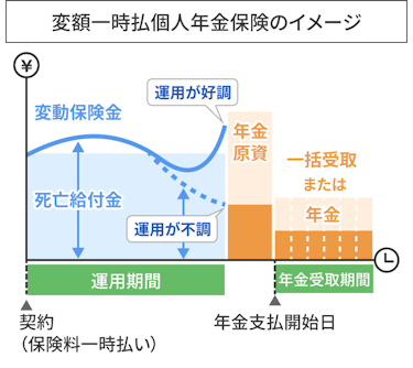 変額一時払個人年金保険のイメージ