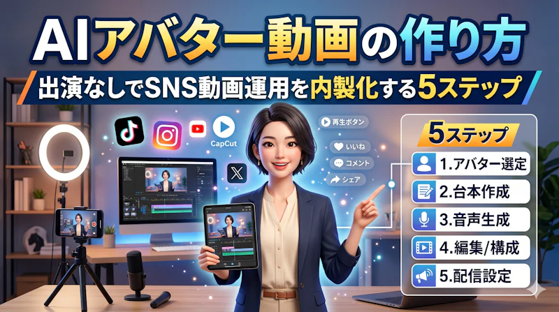 AIアバター動画の作り方｜出演なしでSNS動画運用を内製化する5ステップ