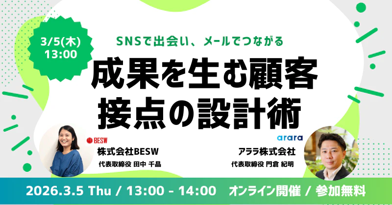 SNSで出会い、メールでつながる ― 成果を生む顧客接点の設計術