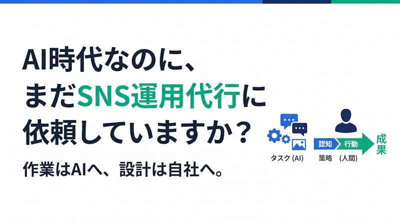 SNS運用代行はもう不要？AI時代に必要な「成果設計」と内製化の進め方