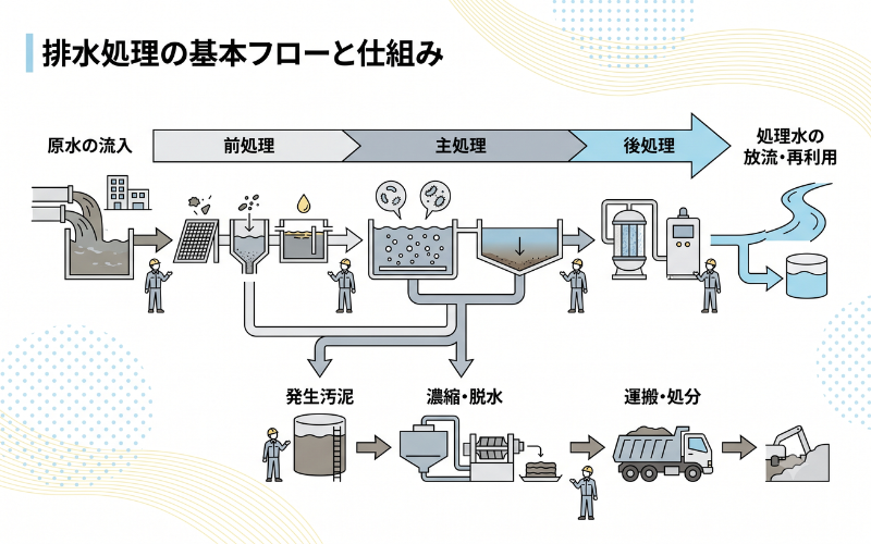排水処理とは？仕組み・方法・設備・排水基準まで基礎から解説｜水処理