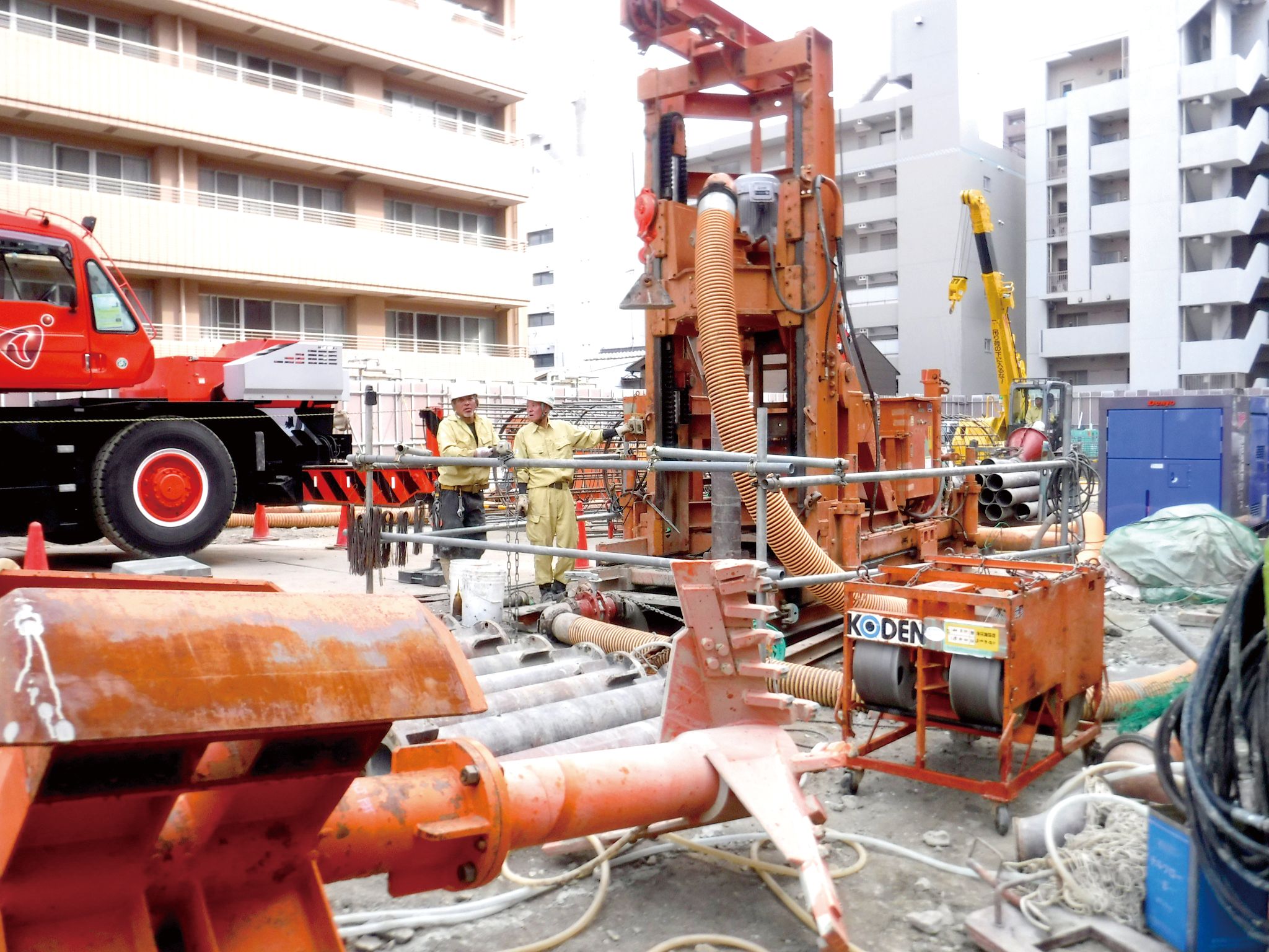 高濃度の建設汚泥を現場で処理、処理水は再利用