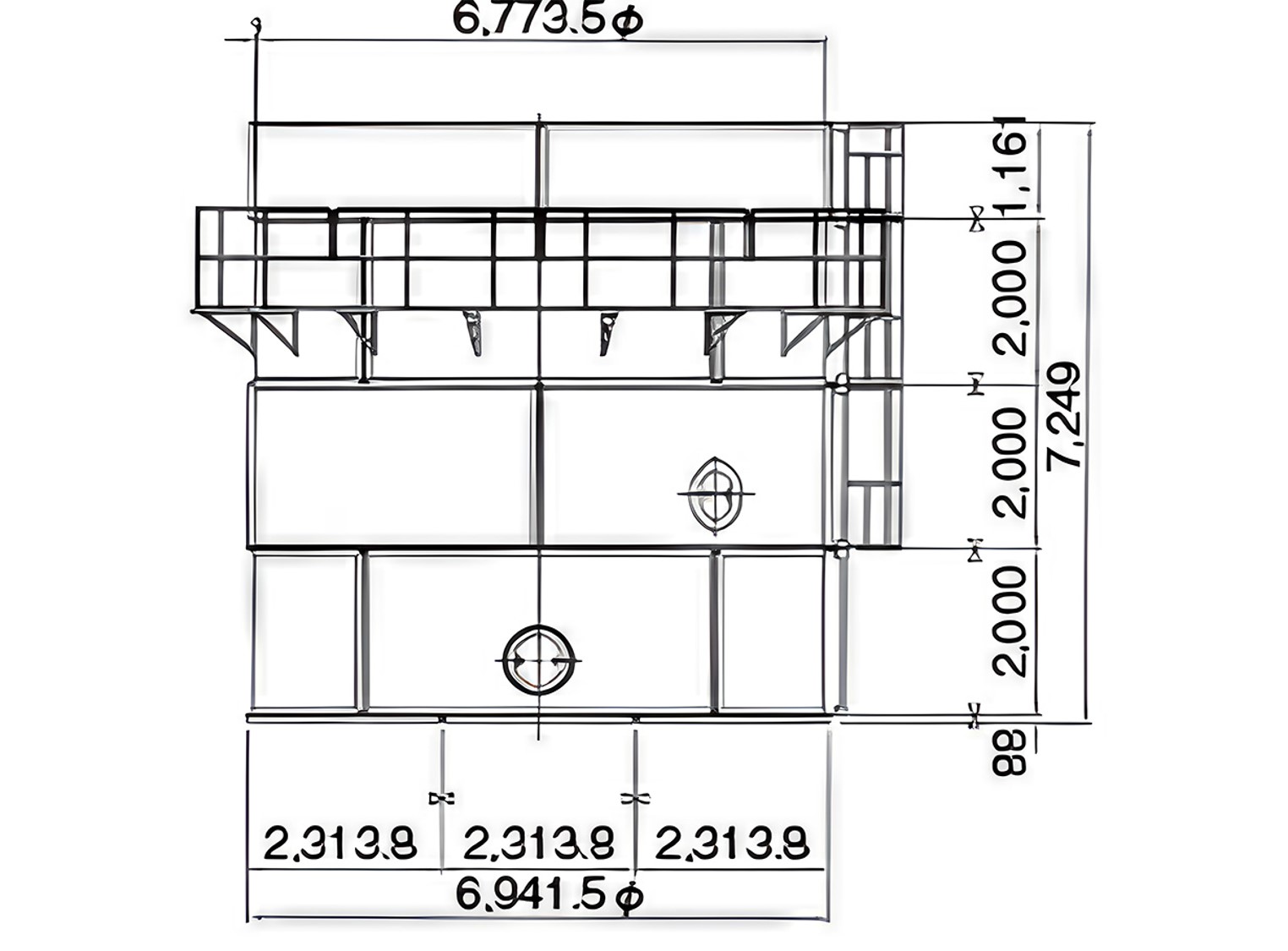 円形組立タンクφ7,000タイプ 260m³4段の画像