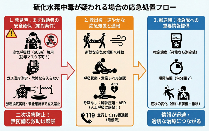 硫化水素中毒とは？症状・応急処置・作業時の安全対策をわかりやすく